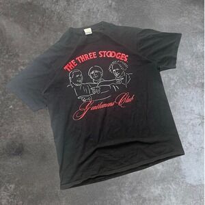 The Three Stooges Gentlemen Club Black T Shirt‎ Mens Size XL